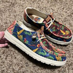 HEYDUDE x Margaritaville Tropical Print Wendy Casual Slip On Shoes
